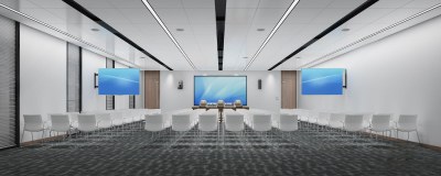 现代会议室3D模型下载